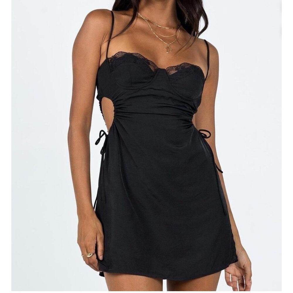 black princess polly sleeveless mini dress